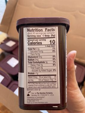 Bột Cacao Hershey's Cocoa powder Natural Unsweetened 100%, 226g