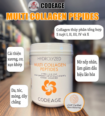 CodeAge Hydrolyzed Multi Collagen Protein Power, 63 Servings