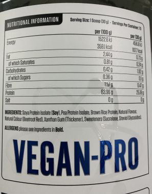 Applied Nutrition Vegan Pro 2.1KG, 70 Servings