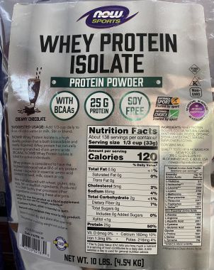 Now Whey Protein Isolate 10lbs