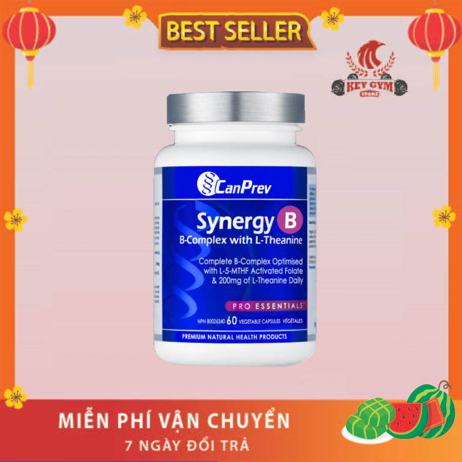 CanPrev Synergy B Complex with L-Theanine, 60 capsules