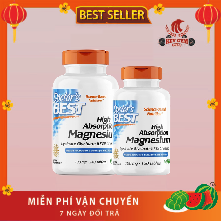 Doctor's Best Magnesium High Absorption, 120-240 Tablets