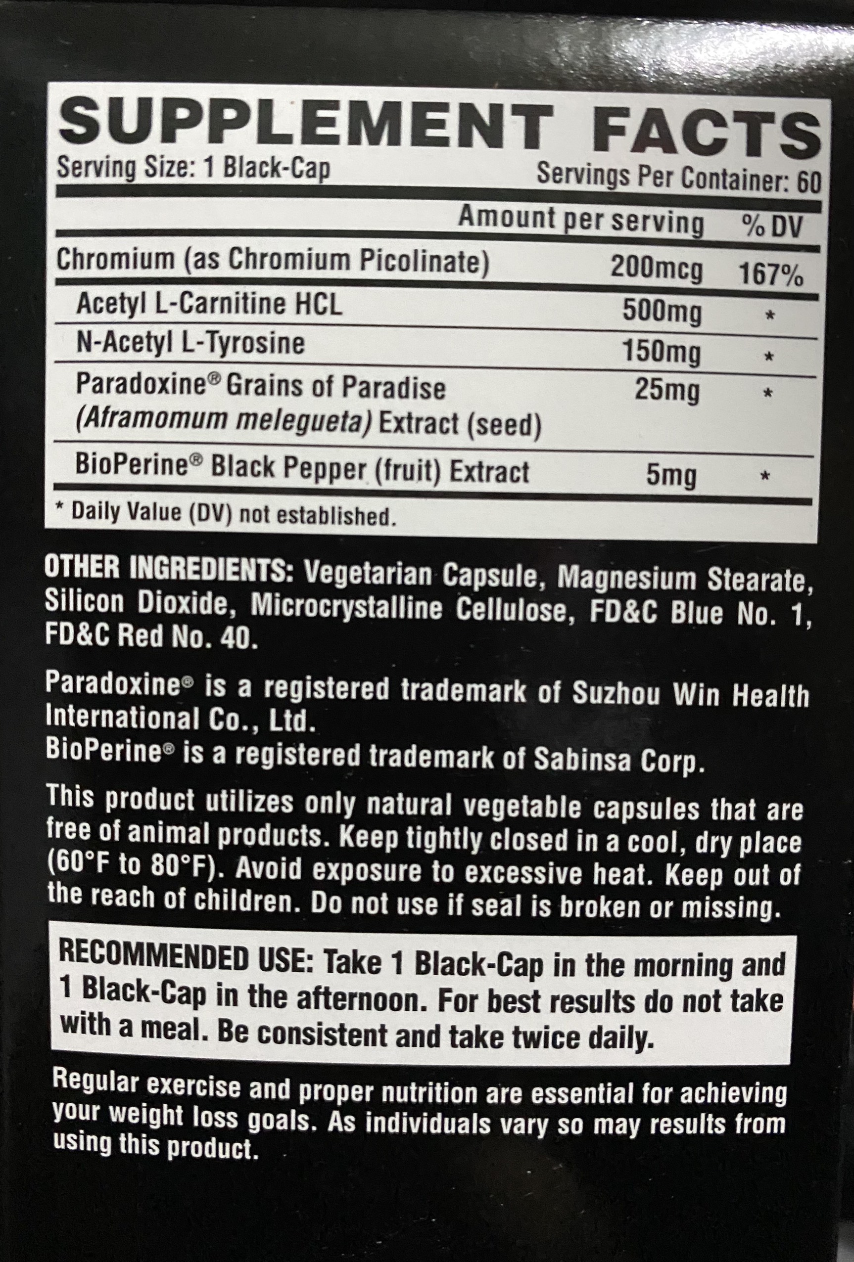 NUTREX - LIPO 6 BLACK STIM FREE 60V - LIPO6 ĐỐT MỠ