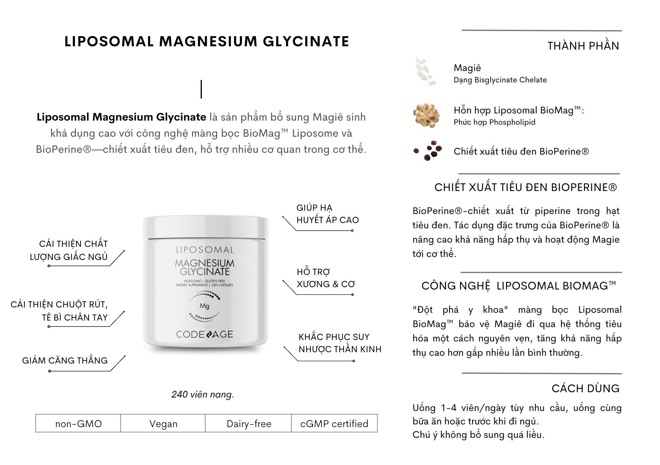 Codeage Liposomal Magnesium Glycinate